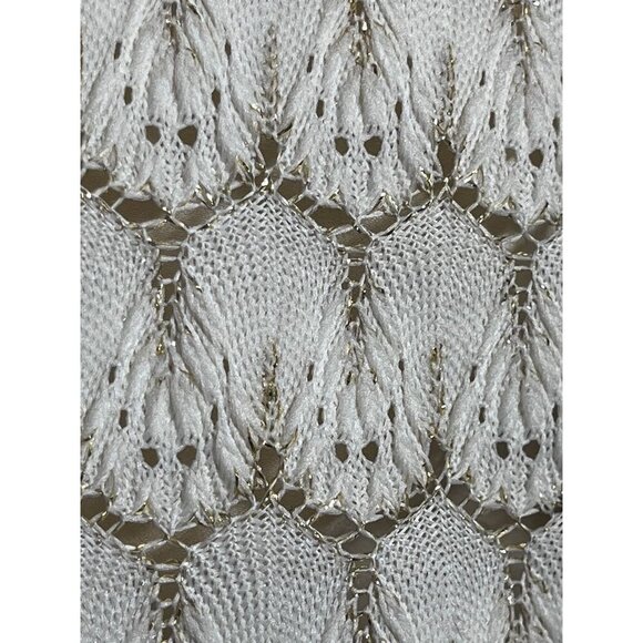 Handmade Maxi Skirt XS Cream Metallic Boho Western Classic Glam Retro Chic 70s - Picture 3 of 12